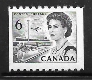 Canada 468B: 6c Elizabeth II transport, MH, F-VF