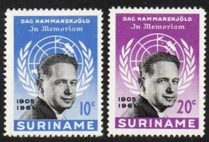 Suriname Sc #301-302 Mint Hinged