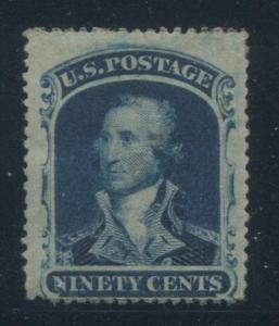 1860 United States Postage Stamp #39 Mint Hinged F/VF Original Gum Certified