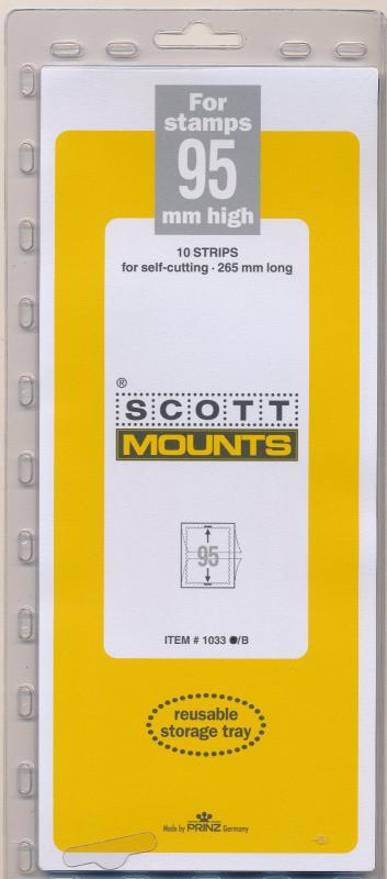 Prinz Scott Stamp Mount 95/265 mm - BLACK (Pack of 10) (95x265  95mm 95)  STRIP