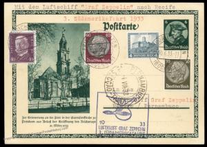 Germany 1933 Graf Zeppelin 3rd SAF Si219Aa Flown Cover 90757