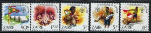 Zaire 1085-89 MNH 1982 Scouting (an4732)