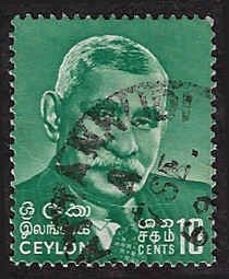 Ceylon #418 Used; 10c Senanayake (1968) (2)