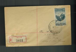 1952 Buin Papua New Guinea Registered Cover Local Use