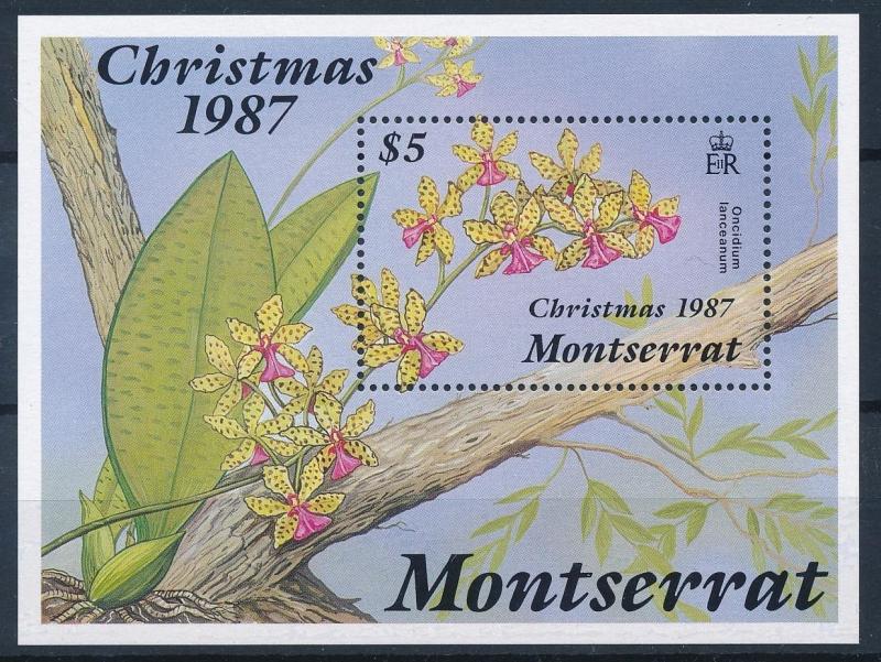 [62688] Montserrat 1987 Flora Flowers Blumen Orchids Christmas Sheet MNH