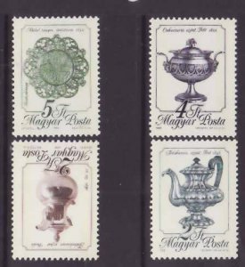 Hungary-Sc#3162-5-unused NH set-Teapot-Coffee pot-1988-