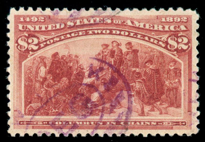 MOMEN: US STAMPS #242 USED PSE GRADED CERT XF-SUP 95