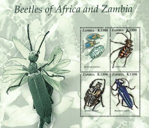 Zambia 2005 - Beetles of Africa and Zambia - Sheet of 4- Scott 1049 - MNH