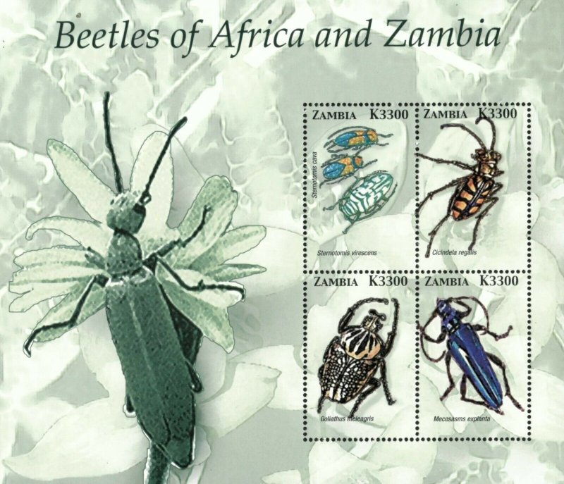 Zambia 2005 - Beetles of Africa and Zambia - Sheet of 4- Scott 1049 - MNH