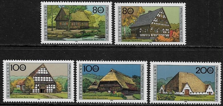 Germany #B802-6 MNH Set - Farmhouses