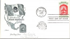 FDC 1960 SC #1157 Artmaster Cachet - Los Angeles, CA - Single - J5298