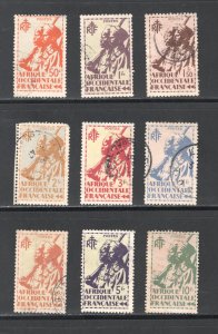 French West Africa #20, 24, 26-27, 29-33  F/VF, Used, CV $3.85 ..... 2230006