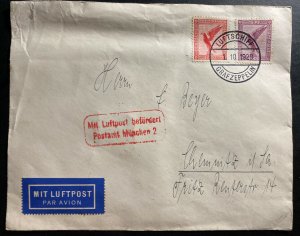 1929 Germany Graf Zeppelin LZ 127 Airmail  Cover to Chemnitz