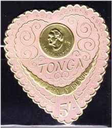 Tonga,  5sh Embossed on Gilt Foil (SC# 139) MNH