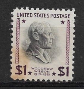 1938 Sc832 $1 Woodrow Wilson MNH