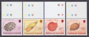 1986 Falkland Islands 440-443+Tab Marine fauna - Sea Shells 12,00 €