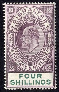 Gibraltar SG52 2/- Wmk Crown CA SUOERB MINT (Possibly trace of a hinge mark) Ca