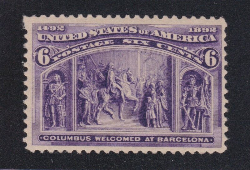 US 235 6c Columbian Exposition Mint VF OG H SCV $50