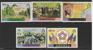 Anguilla #218-222 American Bicntennial (MLH)  CV $1.85