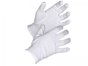 White durable soft cotton inspection gloves for coins and stamps etc.