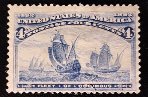 US 233 Mint H Og Columbia 4c (1893):