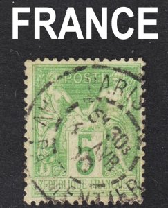 France Scott 105  F+  used with a beautiful SON cds. FREE...