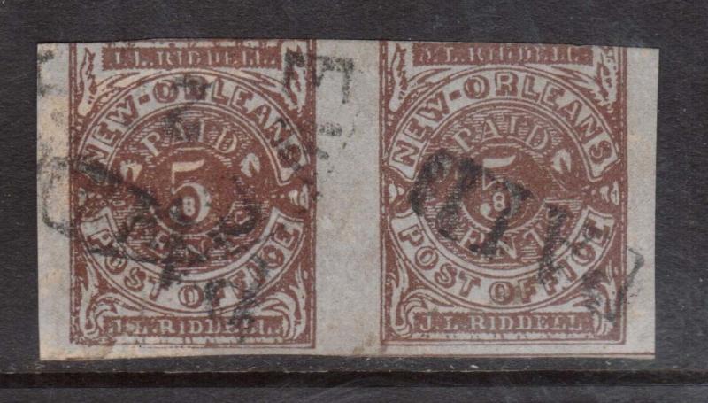 USA Confederate States #62X4 Used Scarce Pair