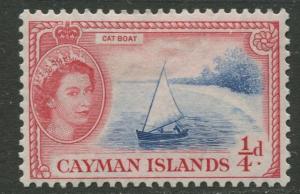 Cayman Islands - Scott 135 - QEII Definitive -1953-59 - MH- Single 1/4d Stamp