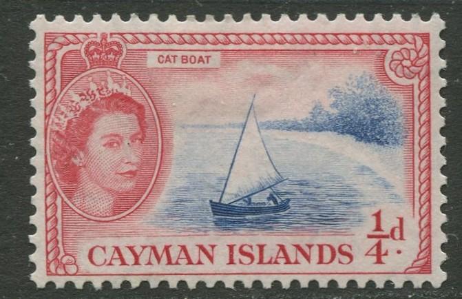 Cayman Islands - Scott 135 - QEII Definitive -1953-59 - MH- Single 1/4d Stamp