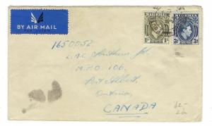 Est 1940s British Nigeria To Canada Cover (II79)