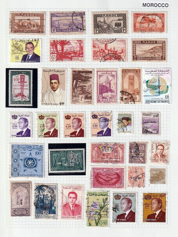 Morocco Old/Mid M&U Collection  on Pages(Aprx 170+Items)Goy745 
