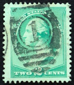 U.S. Used Stamp Scott #213 2c Washington, Jumbo. 1 Duplex Cancel. Choice!