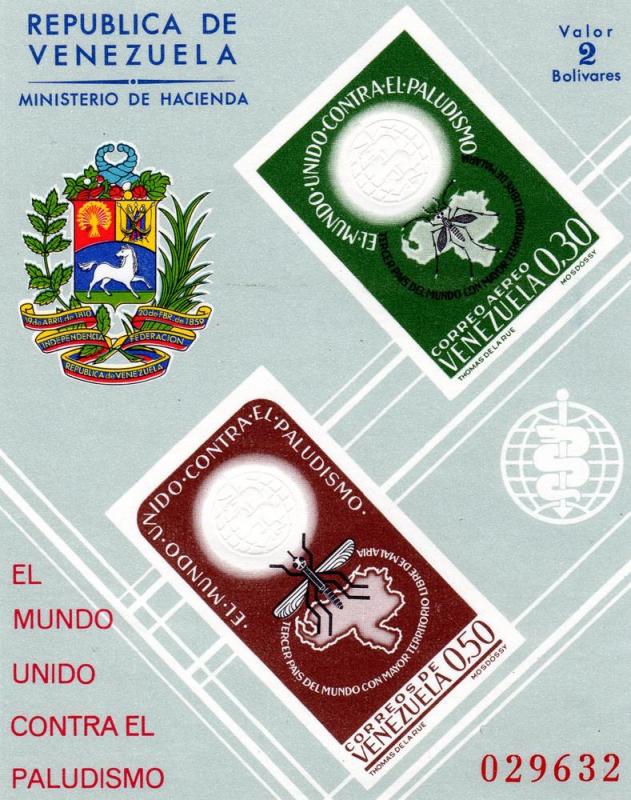 Venezuela  1962 Mosquito-Malaria SS Imperf.MNH Sc#C819a