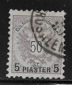 Austrian Offices in the Turkish Empire 19 5pi on 50kr Arms Used (z1)