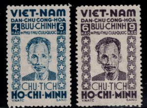 North Viet Nam, Viet MINH Scott 1L60-1L61 Unused 1946 Ho Chi Minh stamps