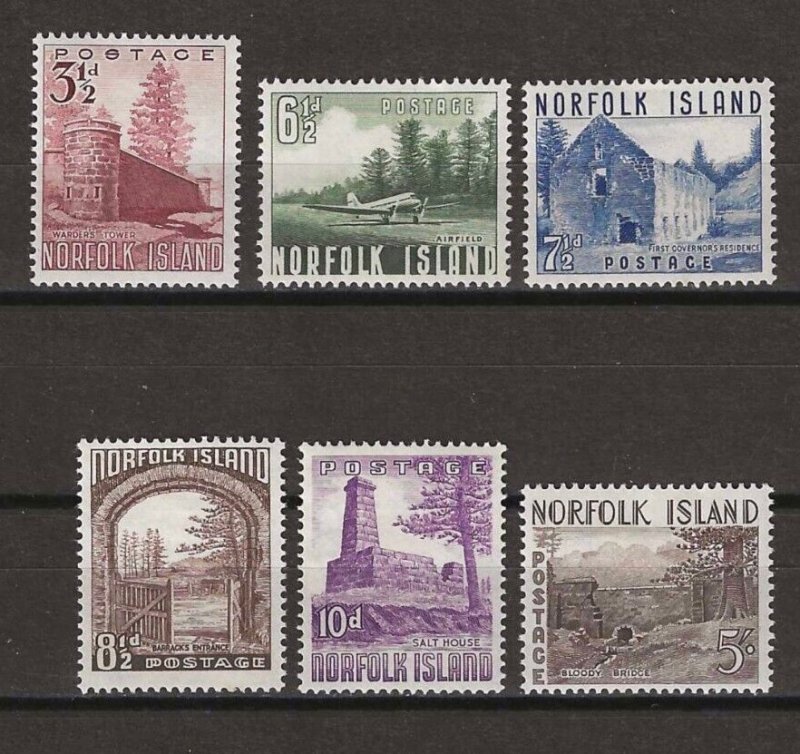 NORFOLK ISLANDS 1953 SG 13/18 MINT