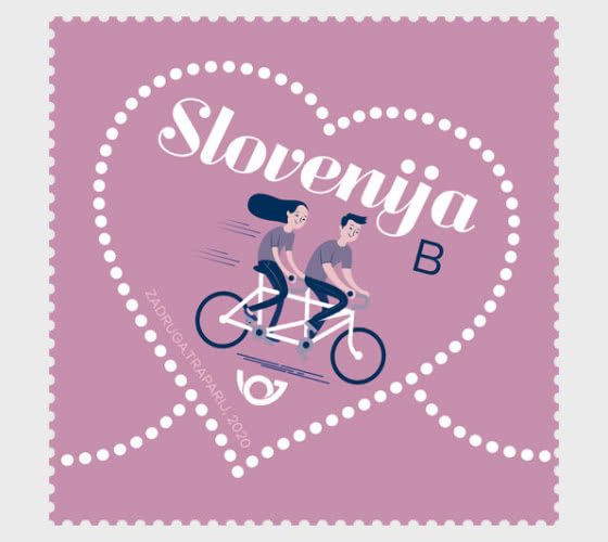 2020 Slovenia Valentine's Day - Love Stamp (Scott NA) MNH