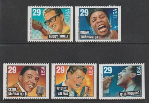 Scott# 2731-7 1993 29c American Music Series Issue VF/XF MNH Booklet Stamps