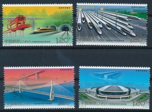 [I854] China 2017 Trains good set of stamps very fine MNH