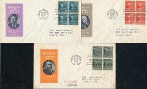 US SC# 803-31 PLANTY 803-31-1 PRESIDENTIAL 1/2C-50C IOOR SET OF 29 FDC'S B