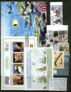 British Indian Ocean Territory Small Lot   Mint Hinged & MNH Cat $82