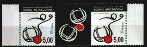 063 Bosnia Croatia 2007 -World Bowling Championship - Middle Row - MNH