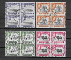 PAKISTAN/BAHAWALPUR 1949 SG 39/42 USED Cat £116