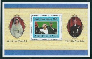 Norfolk Is 631 MNH 1997 QEII Golden Wedding Anniversary (ak3479)