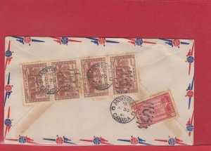 90 cent Trans-Pacific Airmail not opened by censor **AUSTRALIA** CANADA cover