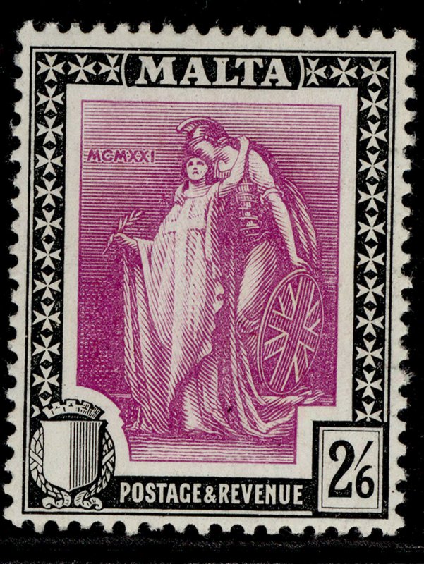 MALTA GV SG136, 2s 6d bright magenta & black, VLH MINT. Cat £13.