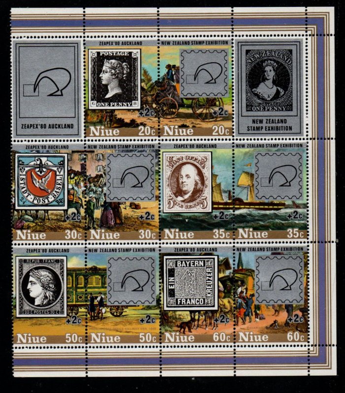 Niue Sc 281-5 1980 Sir Rowland Hill  ZEAPEX stamp set mint NH