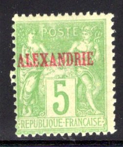French Offices in Egypt (Alexandria) #5, mint, (Type 1)