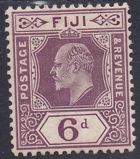 FIJI 1906 KEVII 6D WMK MULTI CROWN CA