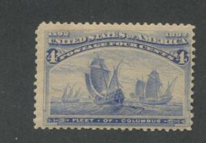 1893 US Stamp #233 4c Mint Never Hinged Fine Catalogue Value $150 